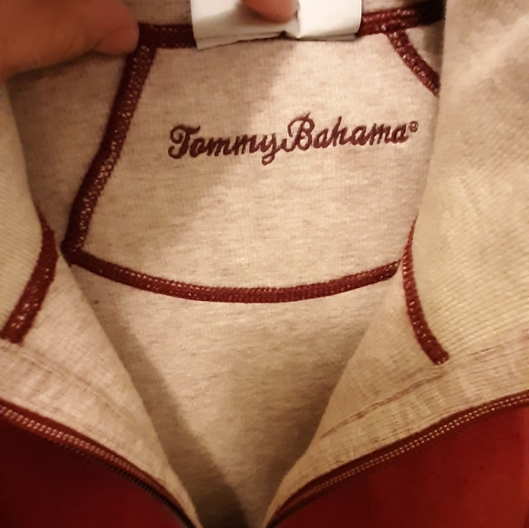 TOMMY BAHAMA REVERSIBLE SWEATER.HALF ZIPPED::XL.100% COTTON - Picture 6 of 9